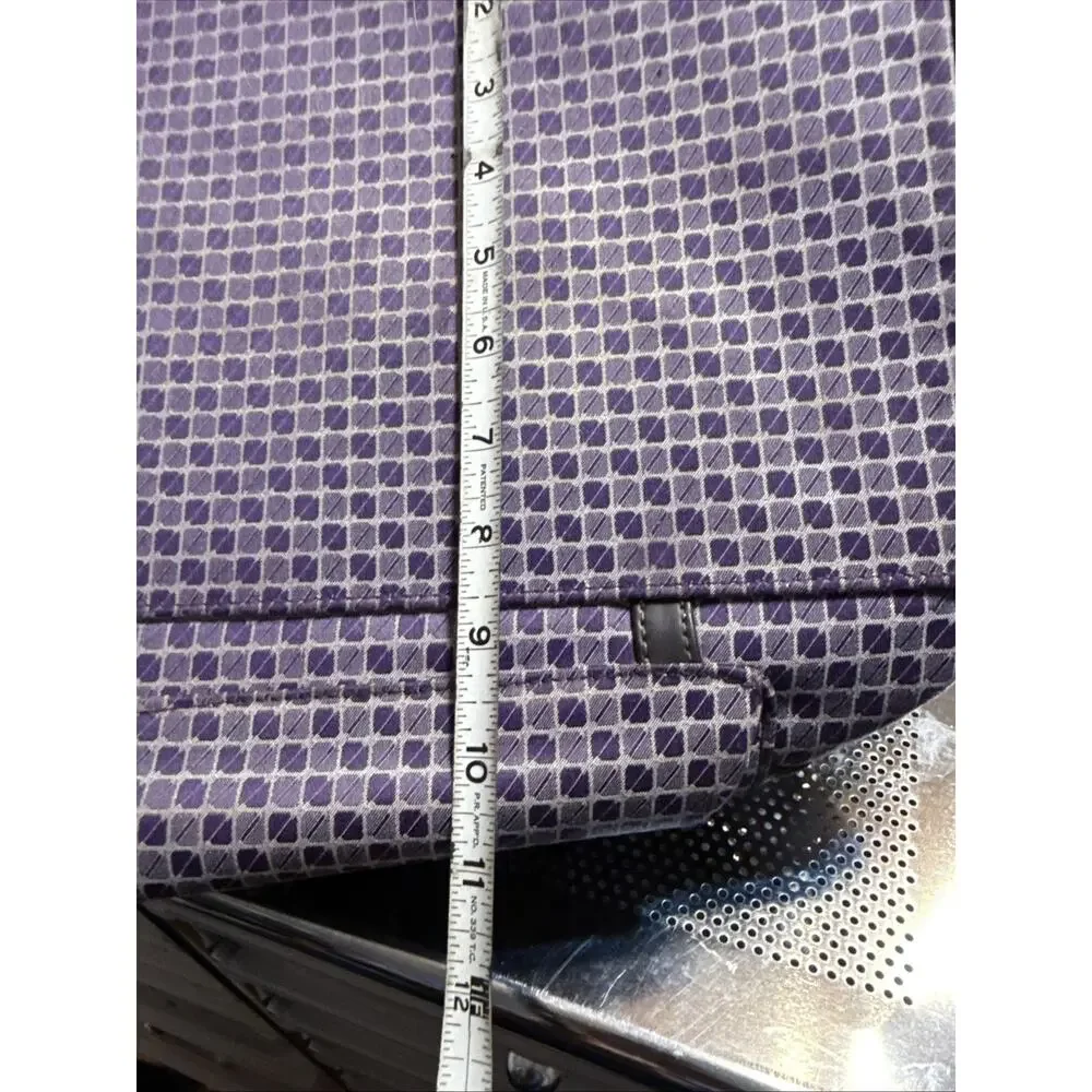 Nine & Company Nine West Purple Checkerboard duffle bag with 3 exterior pockets